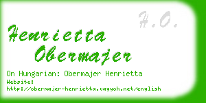 henrietta obermajer business card